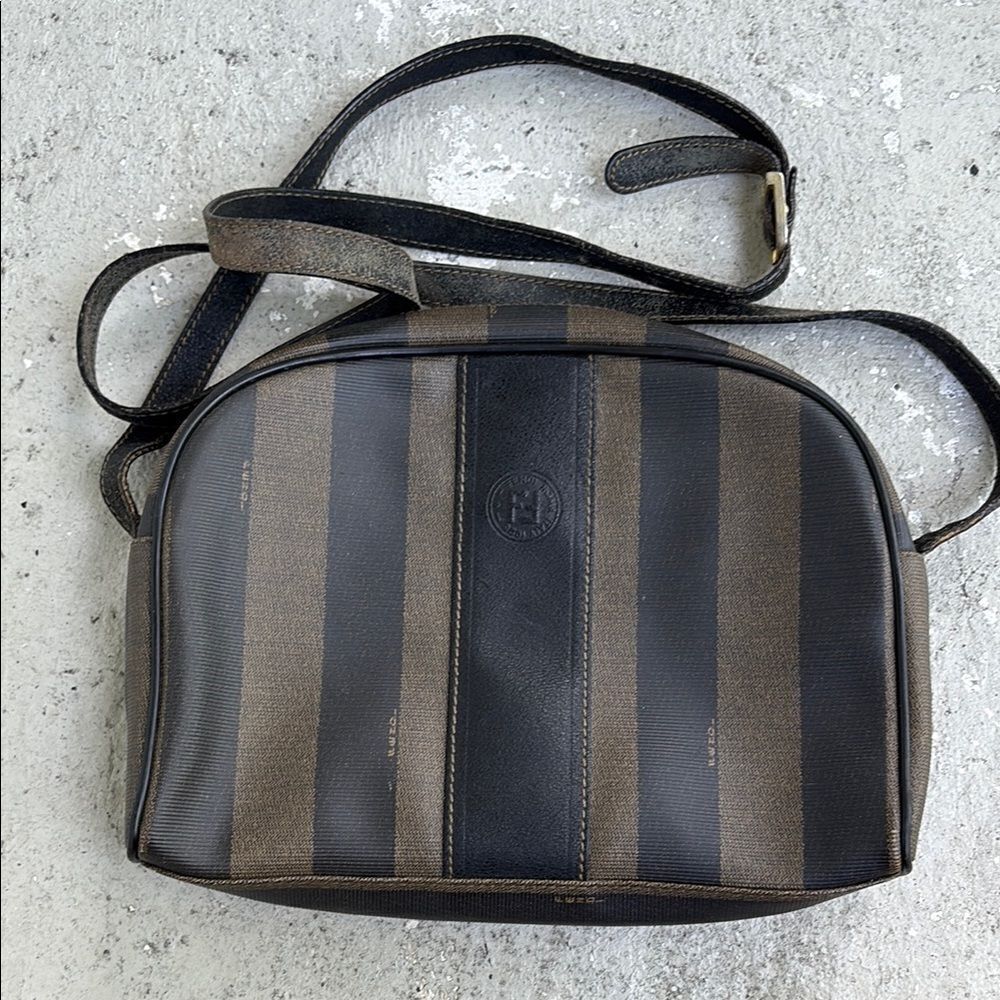Vintage Fendi penguin striped Crossbody